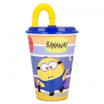 Kubek ze słomką 430 ml Minionki