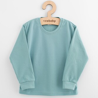 Dětské bavlněné tričko s dlouhým rukávem New Baby Kindergarten iceberg - velikost 104 (3-4r)