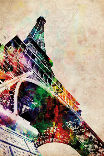 Plakát, Obraz - Michael Tompsett - Eiffel tower, 61 × 91.5 cm