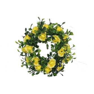 Věneček růžičky žluté,18 cm  100-0141