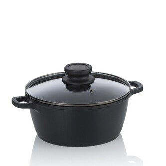 Hrnec Atura litý hliník černý 20 cm 1,7 l