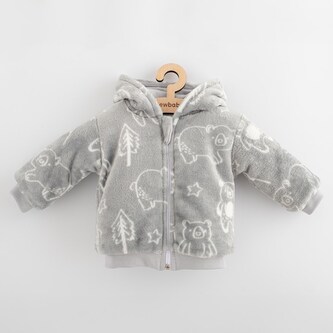 Kojenecká zateplená Wellsoft zimní mikinka s kapucí New Baby Winter times - velikost 86 (12-18m)