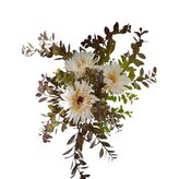 Gerbera kytička 5 ks s přízdobou  EV047 krém