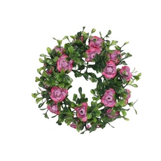 Věneček růžičky fialové, 18 cm  100-0139