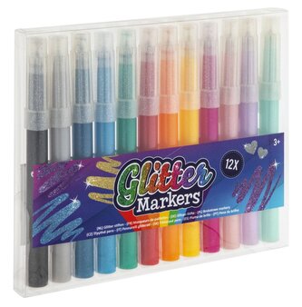 Glitrové fixy 12 ks