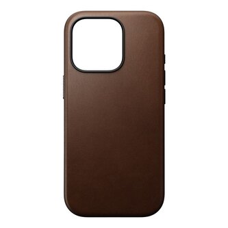 Nomad Modern Leather case, brown - iPhone 16 Pro