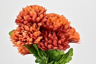 Kytice chryzantém hnědo-oranžová 44 cm