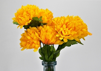 Kytice chryzantém oranžová 44 cm