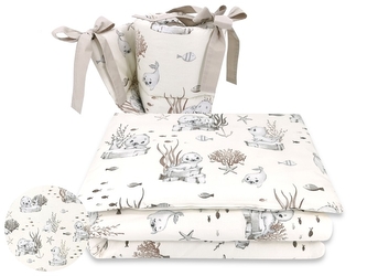 3-dílná sada Mantinel s povlečením Lachtánek - béžová, 135 x 100 cm; 135x100 3-dílná sada Mantinel s povlečením Lachtánek - béžová, 135 x 100 cm; 135x100