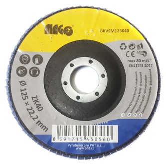 Lamelový brusný kotouč 125mm/40 - zirkokorund Lamelový brusný kotouč 125mm/40 - zirkokorund