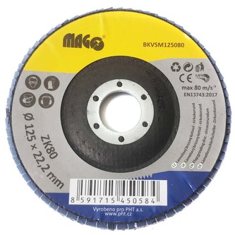Lamelový brusný kotouč 125mm/80 - zirkokorund Lamelový brusný kotouč 125mm/80 - zirkokorund