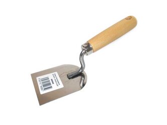 Nerezová lžíce štukatérská 100x130mm - dřevěná rukojeť