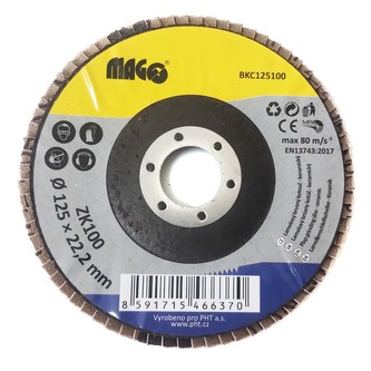 Lamelový brusný kotouč 125mm/100 - keramický Lamelový brusný kotouč 125mm/100 - keramický