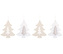 Dekorace vánoční k zavěšení dřevěná - stromek 7cm, 4ks