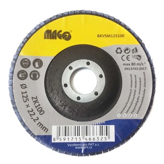 Lamelový brusný kotouč 125mm/100 - zirkokorund Lamelový brusný kotouč 125mm/100 - zirkokorund