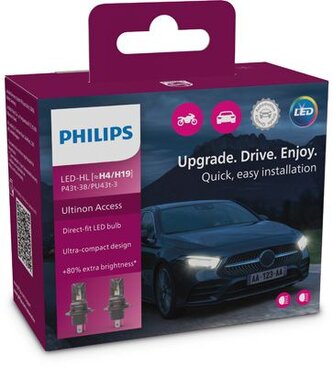 Philips autožárovka  LED H4/H19 11342 12V U2500 C 2ks v balení