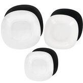 Jídelní sada LUNA black and white 18 dílů