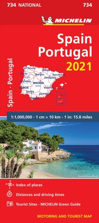 Spain & Portugal 2021 - Michelin National Map 734