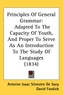 Principles Of General Grammar