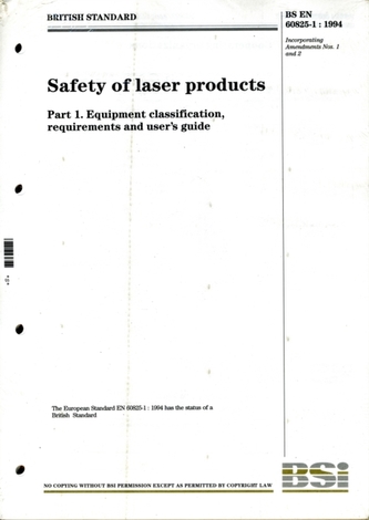 SAFETY OF LASER PRODUCTS