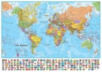 World political flat laminated