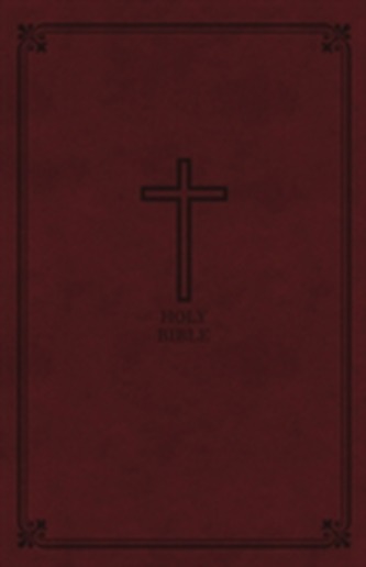 KJV, Reference Bible, Personal Size Giant Print, Imitation Leather, Burgundy, Red Letter Edition, Comfort Print