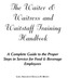 Waiter, Waitress & Waitstaff Training Handbook