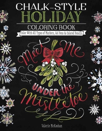Chalk-Style Holiday Coloring Book