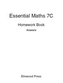 Essential Maths 7c Homework Book Answers