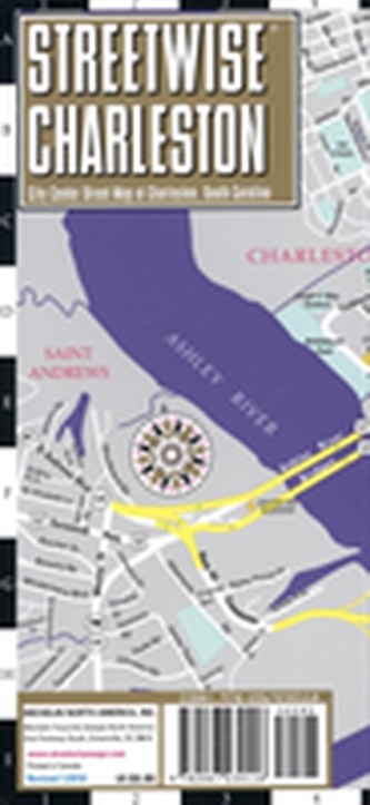 Streetwise Charleston Map - Laminated City Center Street Map of Charleston, South Carolina