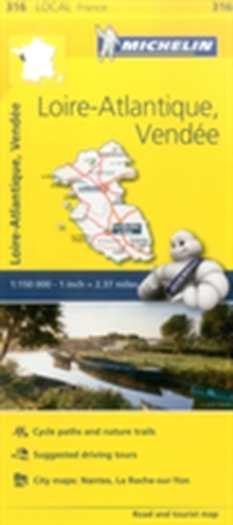 Loire-Atlantique, Vendee - Michelin Local Map 316