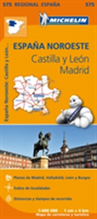 Castilla y Leon, Madrid - Michelin Regional Map 575