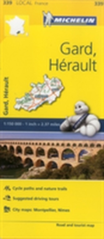 Gard, Herault - Michelin Local Map 339