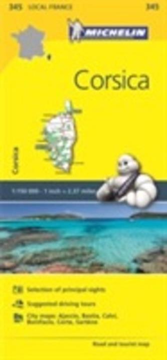 Corse-du-Sud, Haute-Corse - Michelin Local Map 345