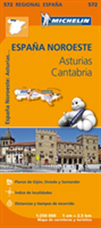 Asturias Cantabria - Michelin Regional Map 572