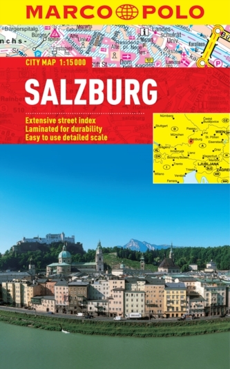 Salzburg Marco Polo Laminated City Map