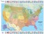 U.S.A Political - Michelin rolled & tubed wall map Paper