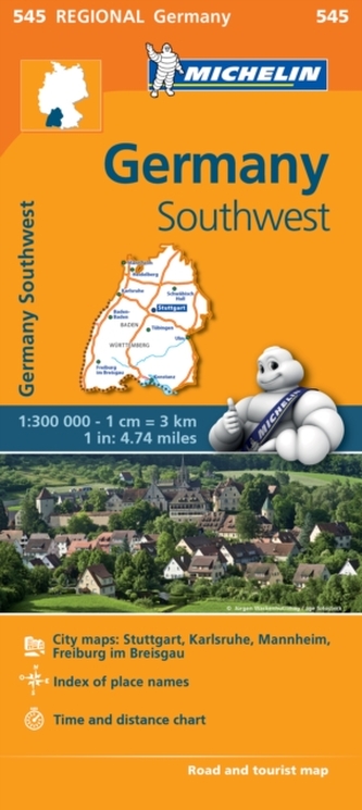 Germany Southwest - Michelin Regional Map 545