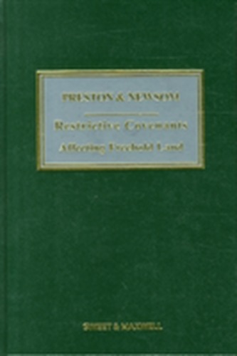 Preston and Newsom: Restrictive Covenants Affecting Freehold Land