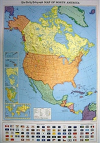 The Daily Telegraph North America Political Wall Map