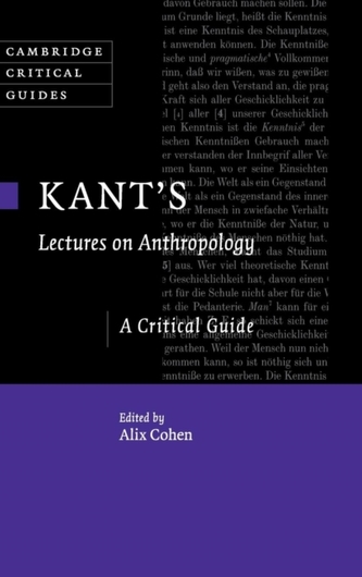 Kant's Lectures on Anthropology
