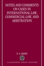 Notes and Comments on Cases in International Law, Commercial Law, and Arbitration