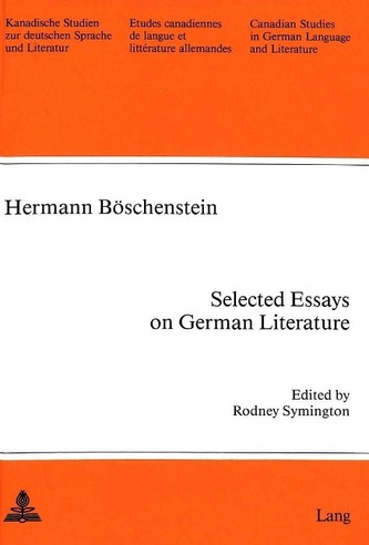 Selected Essays on German Literature