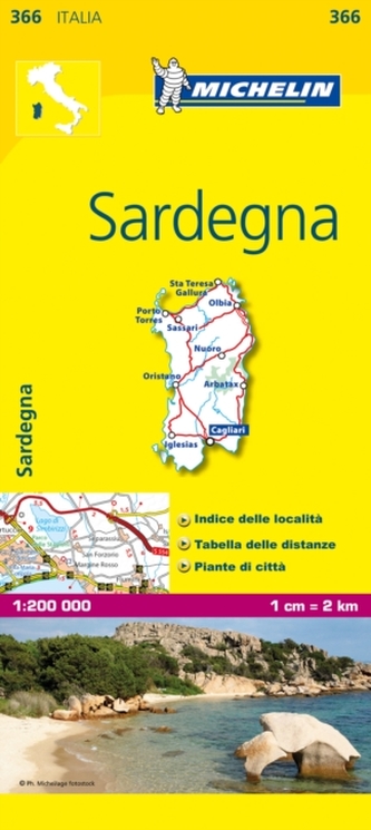 Sardinia - Michelin Local Map 366