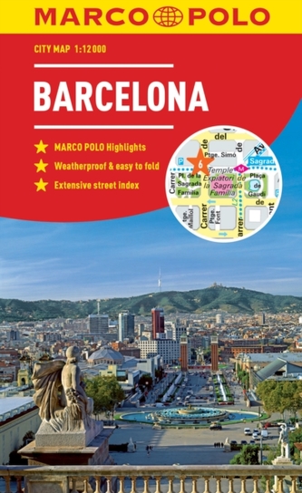 Barcelona Marco Polo City Map 2018 - pocket size, easy fold, Barcelona street map