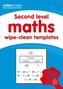 Second level wipe-clean maths templates