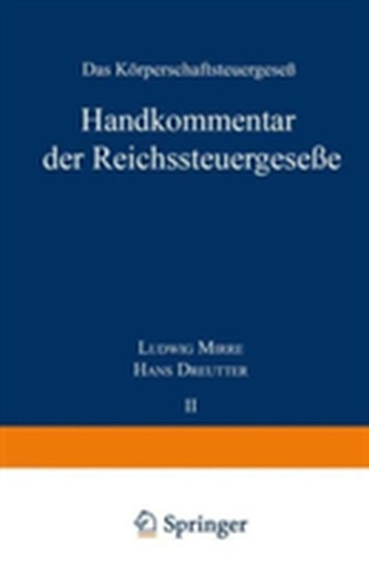 Handkommentar der Reichssteuergesee