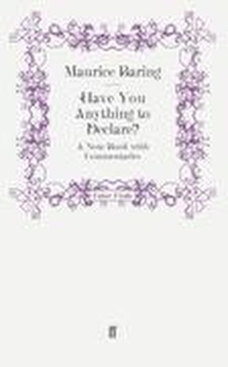 Have You Anything to Declare?