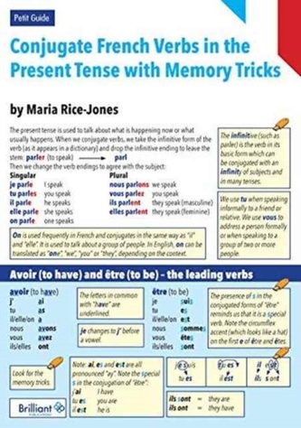 Conjugate French Verbs in the Present Tense with Memory Tricks