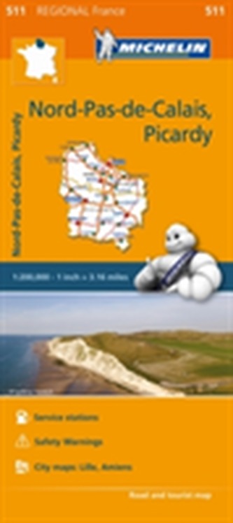 Nord-Pas-de-Calais, Picardy - Michelin Regional Map 511